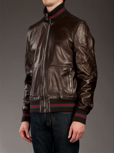 gucci leather jacket men's